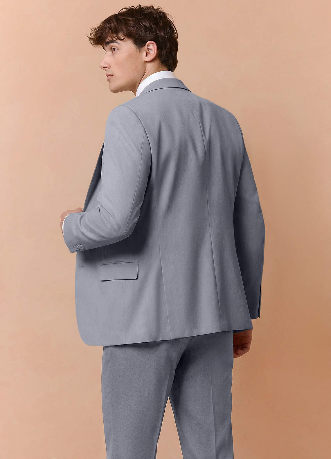 front Collins Grigio Giacca doppiopetto in misto lana