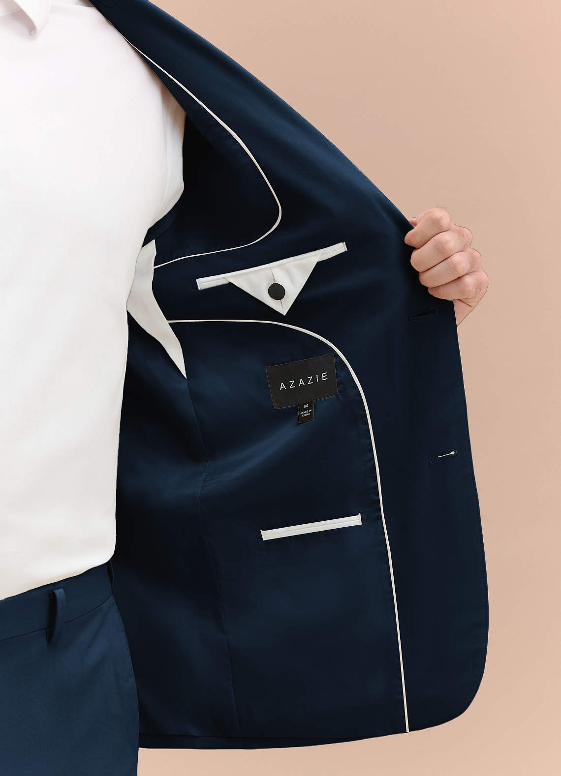 front William Navy Blue Comfort Blend  Suit Jacket