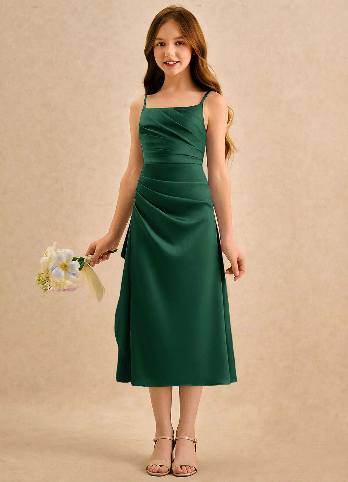 dark green tea length dress Azazie Canna Girls Formal elegant emerald green cocktail dress Fasiha Oversized Short Dress bfcm-2025-20 this short dress offers Color:OPAL BLUSH