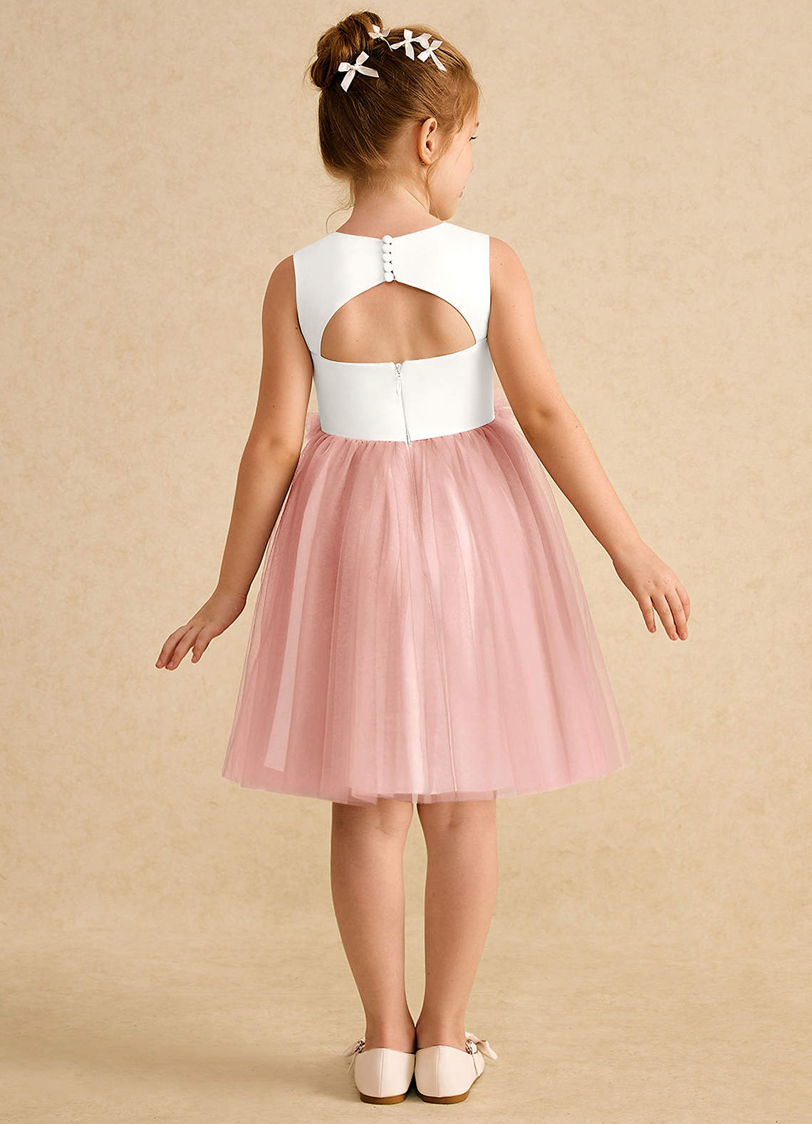 Pink Frock Light Pink Dress For Kids Ball Gown Pink Tulle Dress Ivory And  Blush Flower