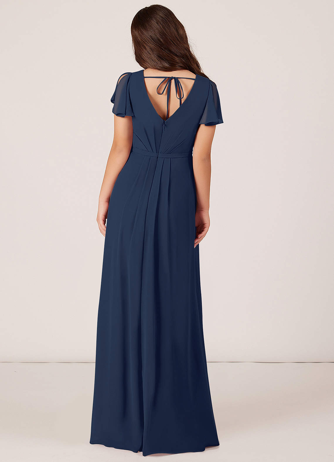 Azazie Peony Junior Ready to Ship Bridesmaid Dress in Amethyst