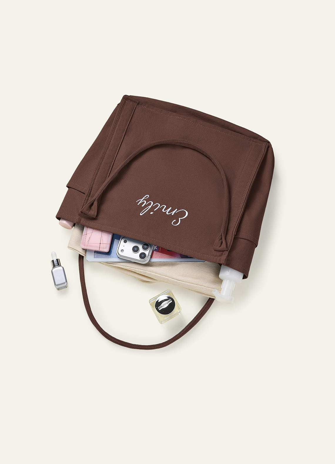 front Personalized Name Embroidery Large Capacity Storage Bridesmaid Tote Bag