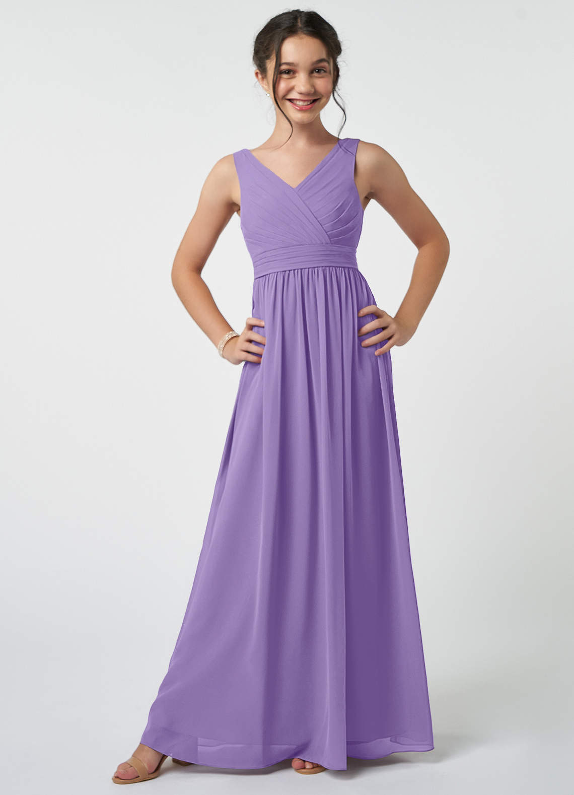 Purple junior bridesmaid dress best sale