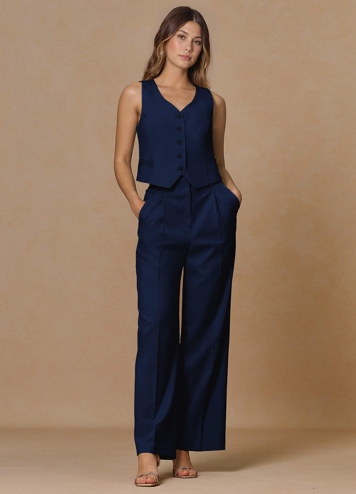 front Rowan Blau Performance-Hose mit raffiniertem Gewebe
