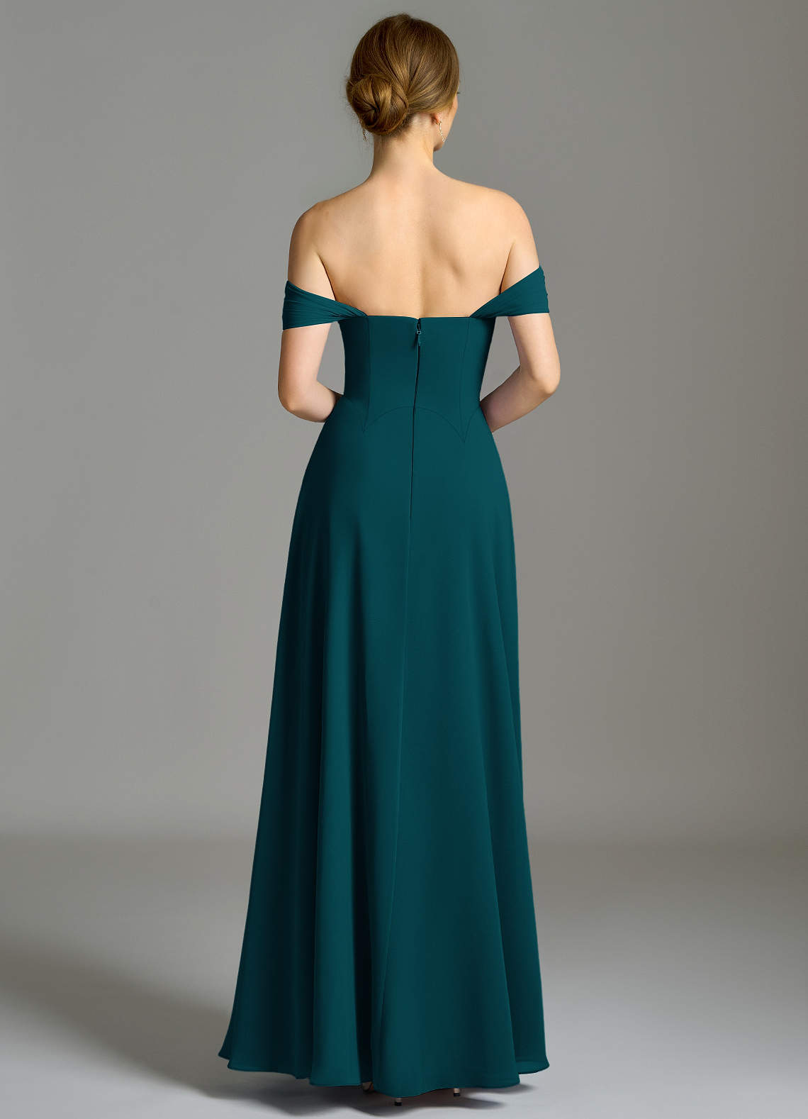 Azazie Oasis Pine Chiffon Bridesmaid Dresses | Azazie