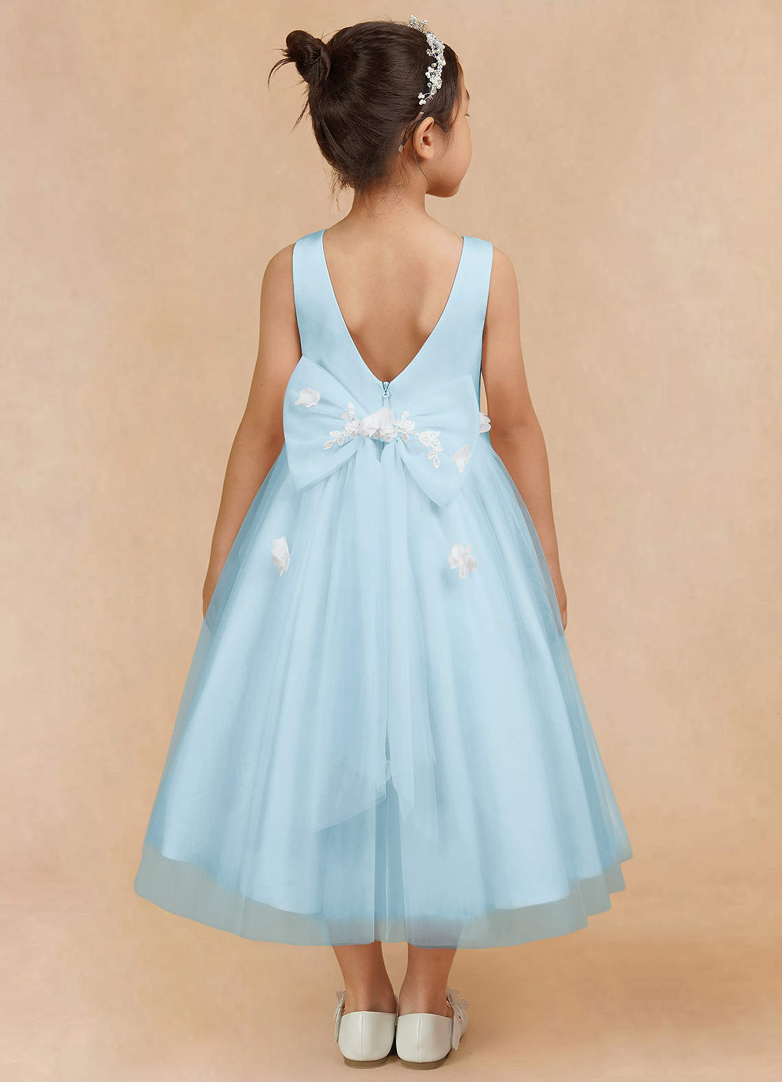 Light Blue A-line Lace Tulle Prom Dress,Fairy Princess Dress cc1259 main image 1