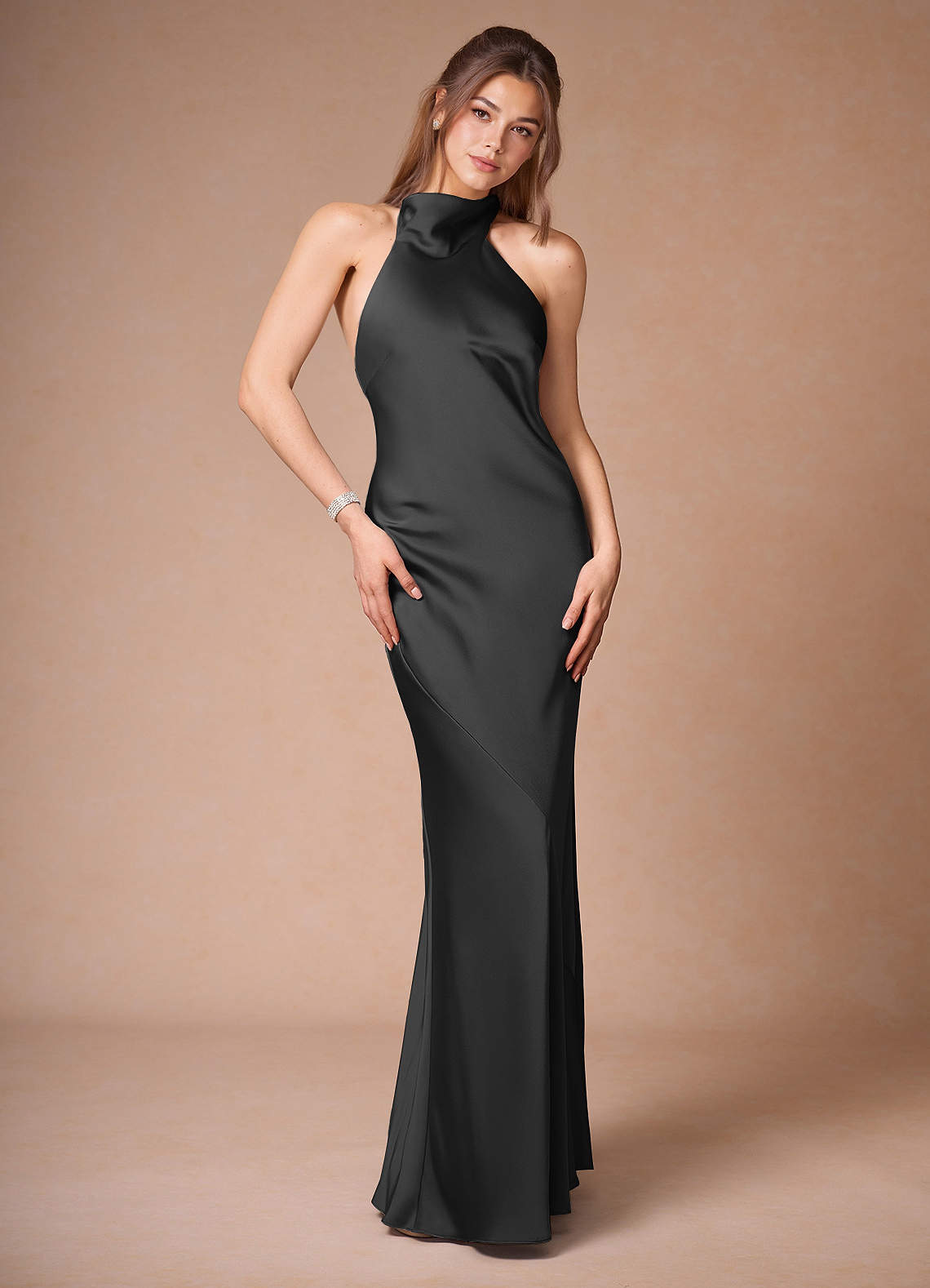 green emerald velvet dress Simple Purple Backless Chiffon Long Prom Dress with High Slit, Purple –  abcprom main image 1