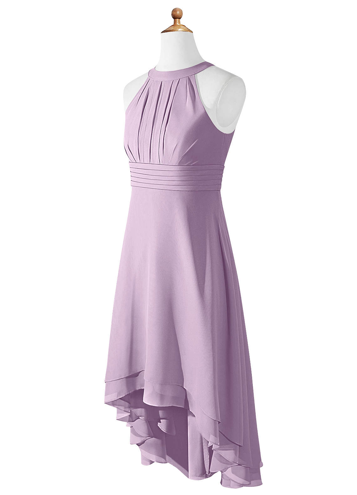 Lila Esmerilada Azazie Linna Junior vestidos de dama de honor