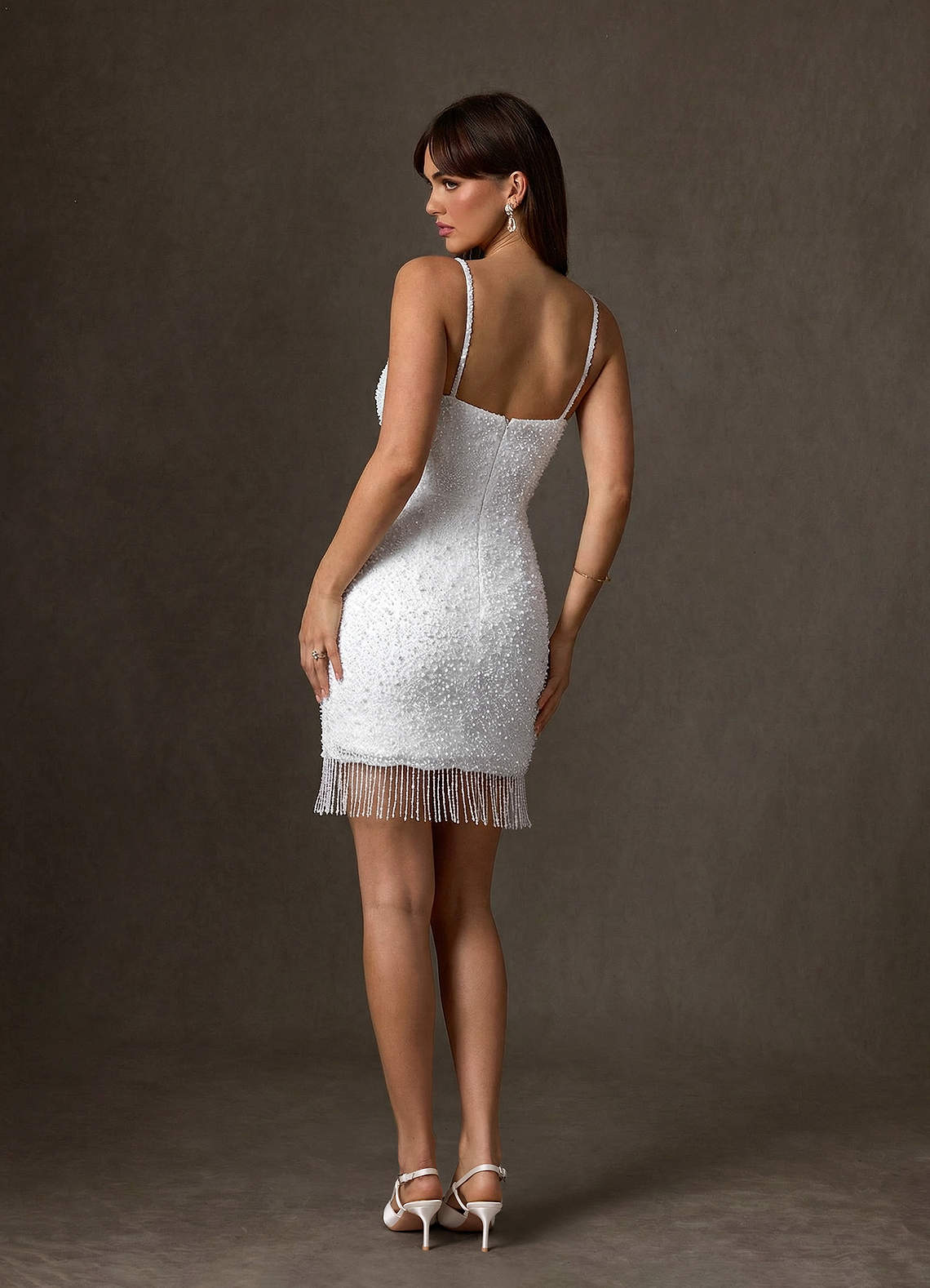 Azazie Zinca Wedding Dresses Diamond White Sheath Sweetheart Neckline Beading Dress image1