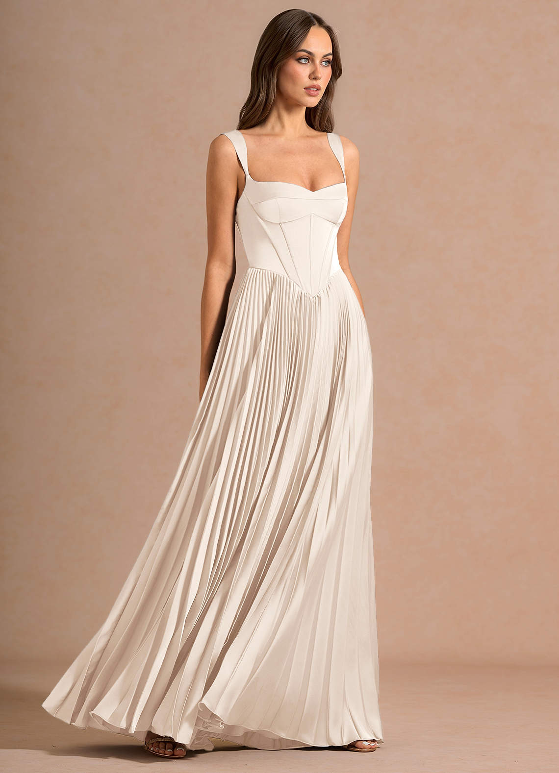 Avenelle Cream Maxi Dress | Azazie