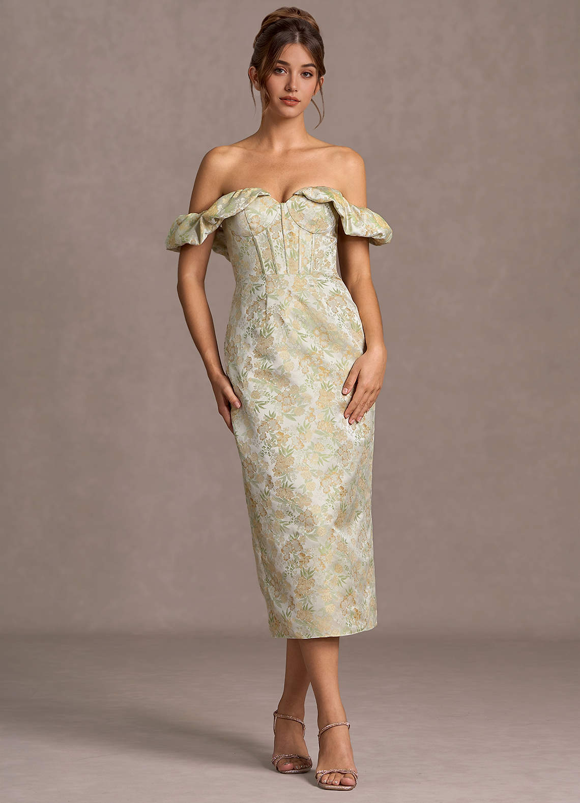 Vestido Verde Multi Midi Calista image1