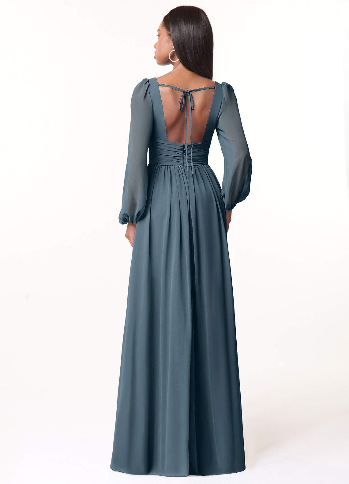 gray long sleeve bridesmaid dress Azazie Norah peach cotton shirt dress australia From the waist Chiffon Colors:Sky Blue 814 Fondant