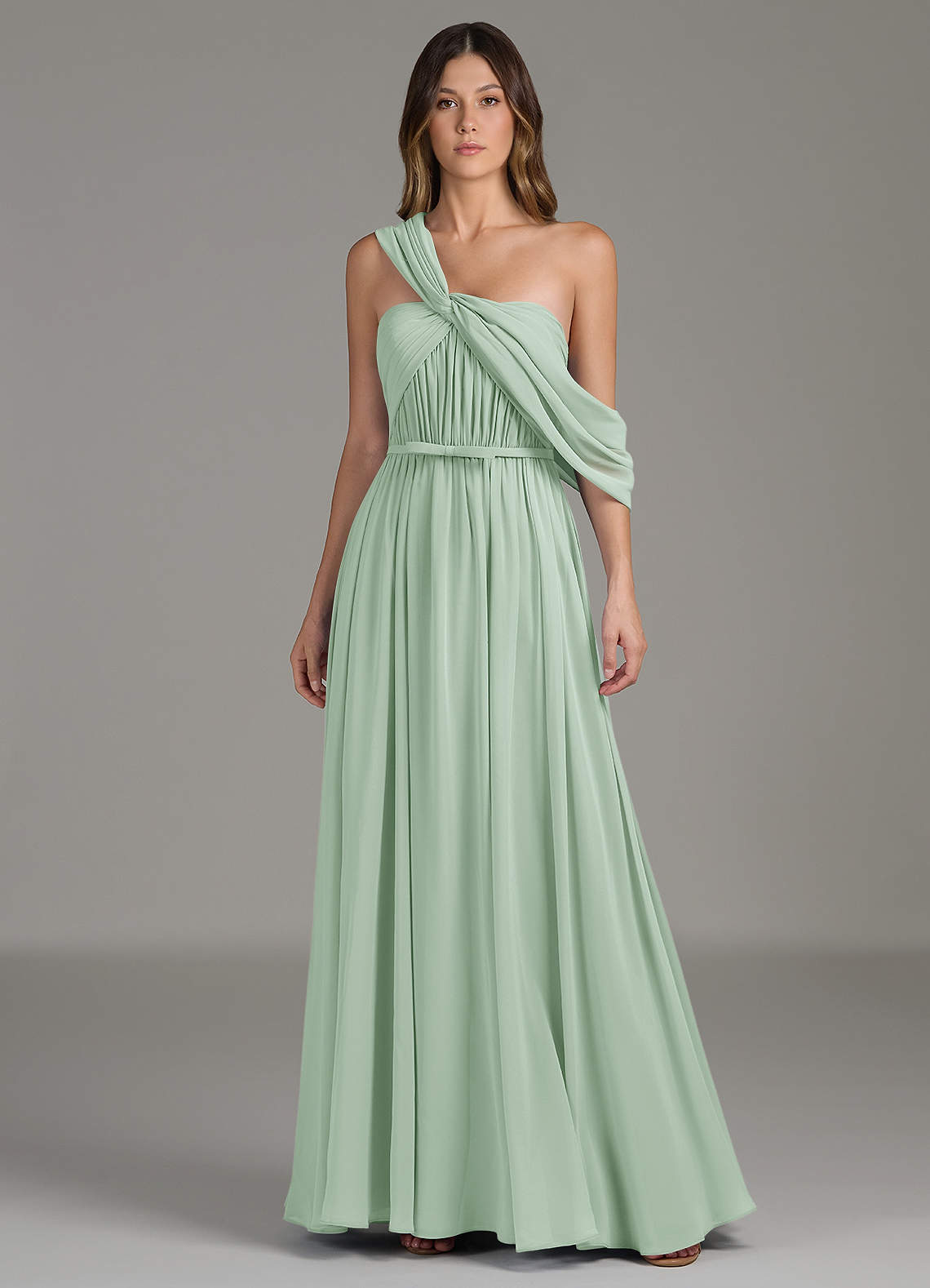 agave green bridesmaid dress Azazie Nyah
