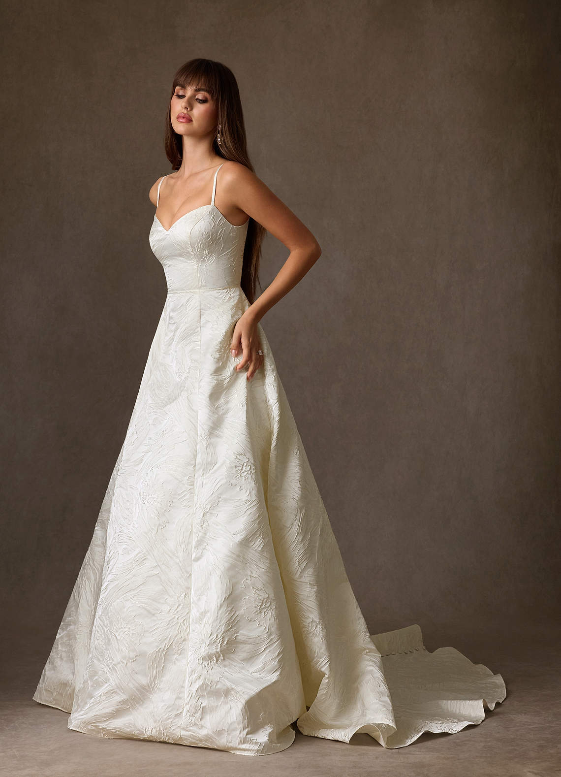 asymmetrical champagne dress One Shoulder Organza Jacquard High Low Gown In Ivory Size:xs Wedding Dresses Melbourne Cheap Package Contents Pink Lily Season Of