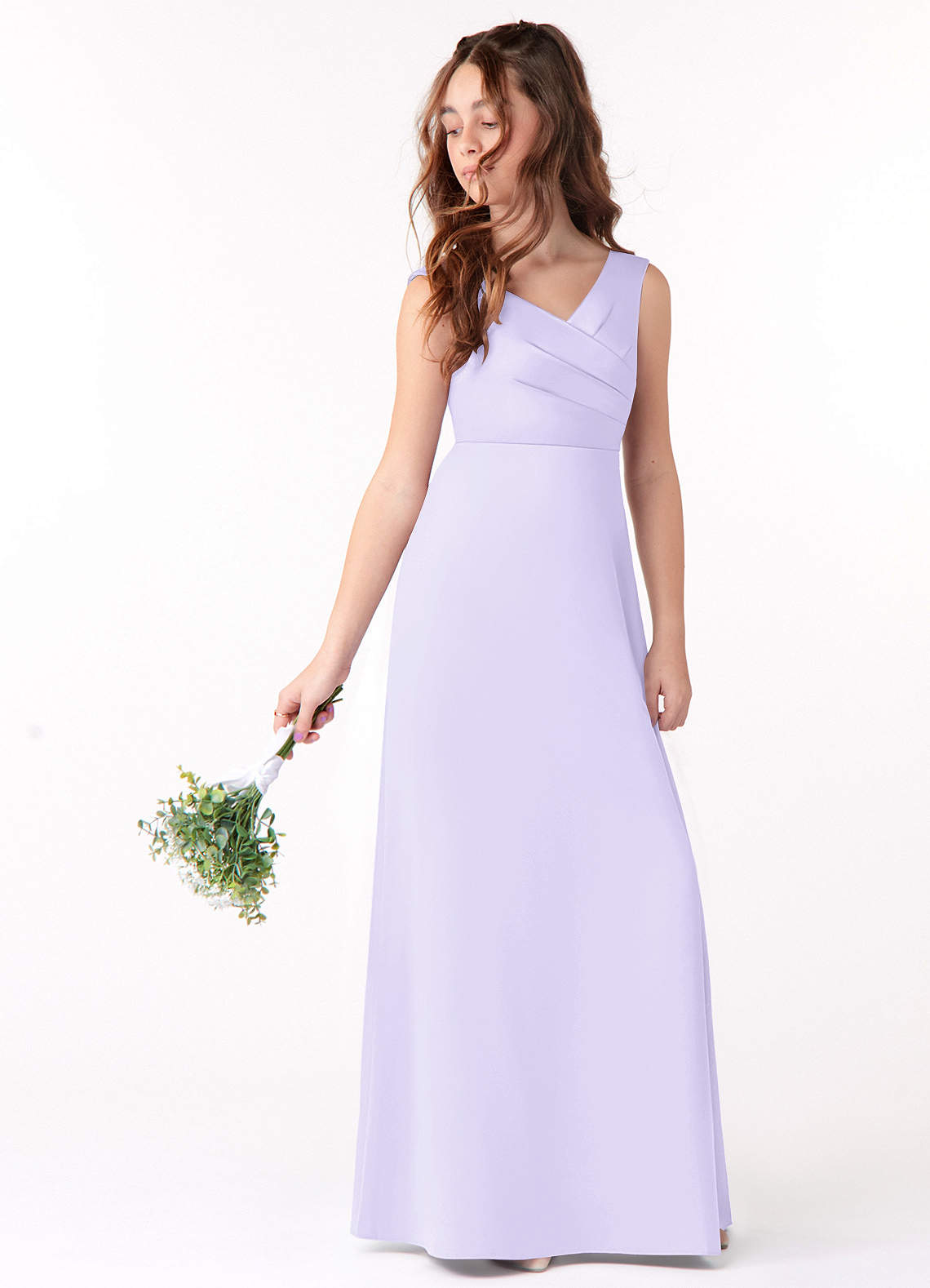 Azazie Sadia Junior Bridesmaid Dress in Lilac | Azazie