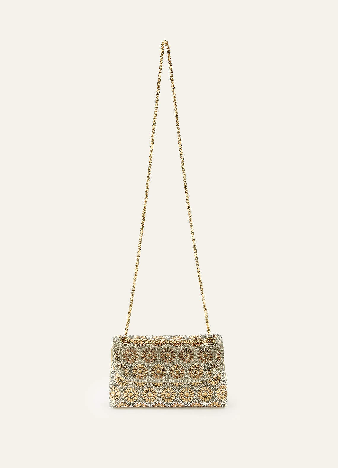 front Rhinestone Sunburst Shoulder Bag