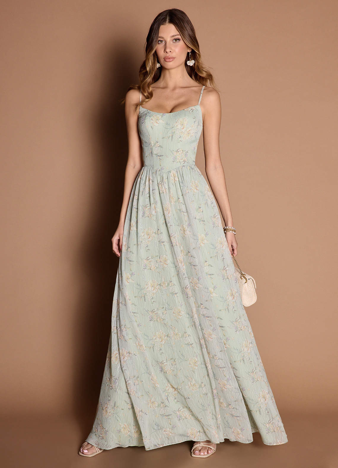green emerald velvet dress Mint Maxi Dress main image 0