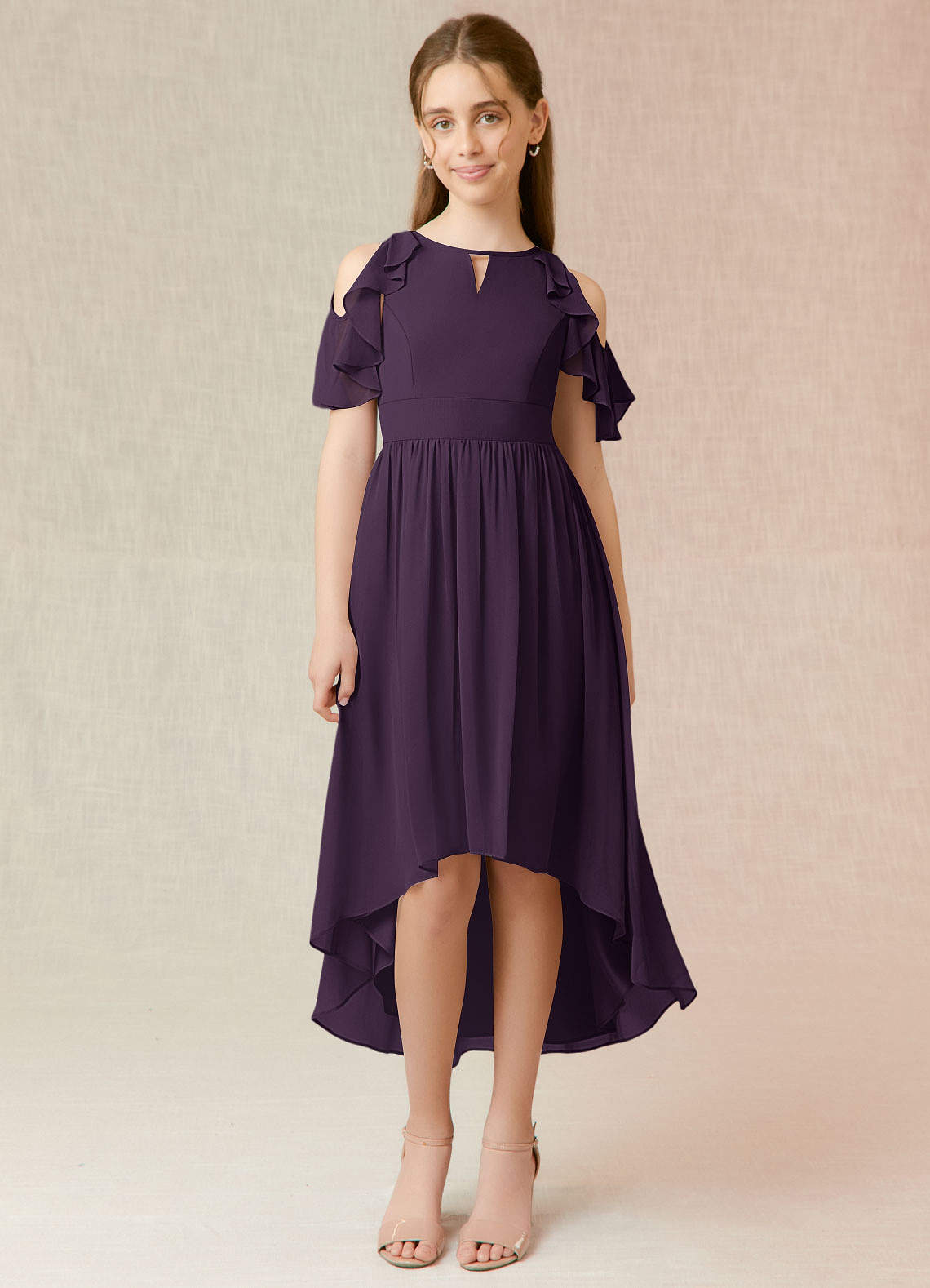 Plum Junior Bridesmaid Dresses