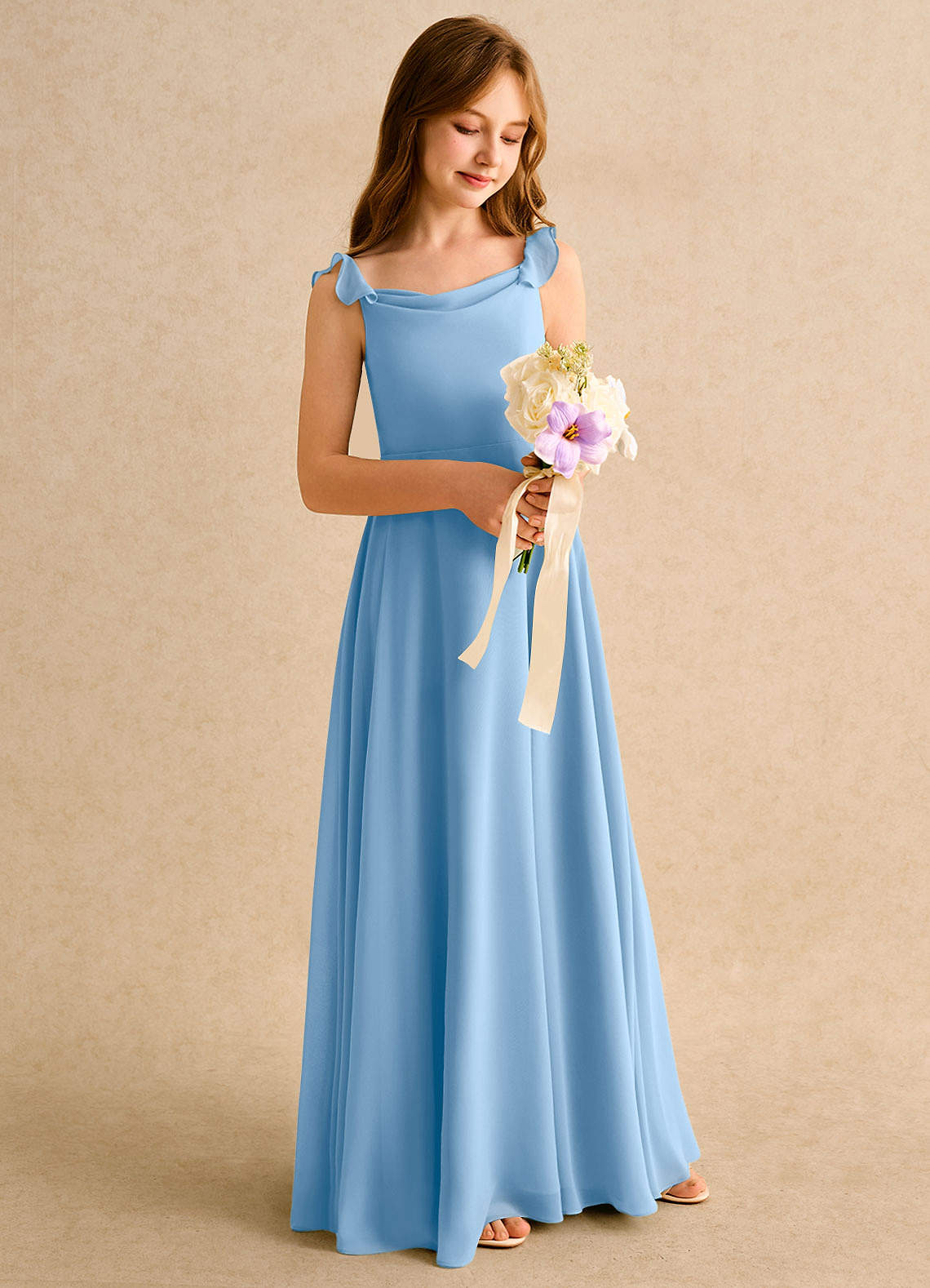 Azazie Puppy Girls Formal Powder Blue A-Line Pleated Chiffon Dress | Azazie Azazie Puppy Girls Formal Powder Blue A-Line Pleated Chiffon Dress | Azazie
