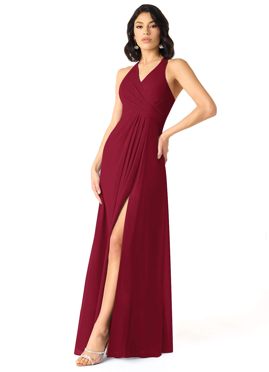 Azazie Danica Ready to Ship Burgundy Chiffon Bridesmaid Dresses | Azazie Azazie Danica Ready to Ship Burgundy Chiffon Bridesmaid Dresses | Azazie