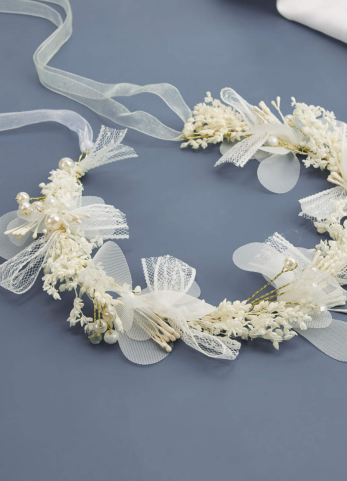front Calla Lily Flower Girl Headpiece