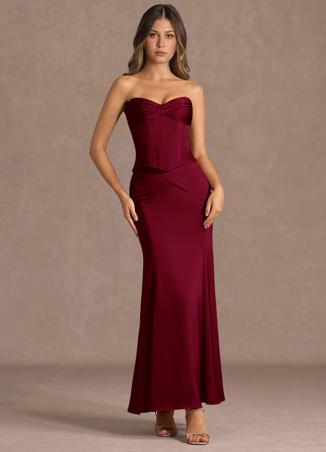 Ayana Merlot Corset Two-Piece Sets image1