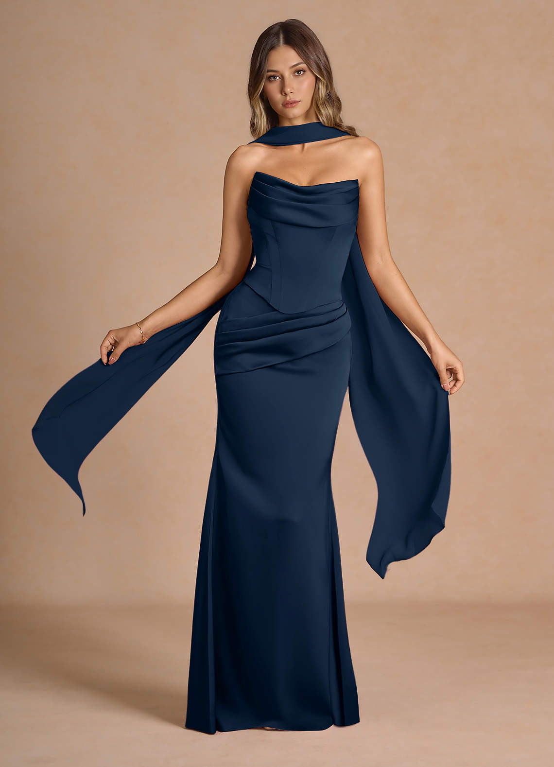 Sorrel Navy Corset Two-Piece Sets image1