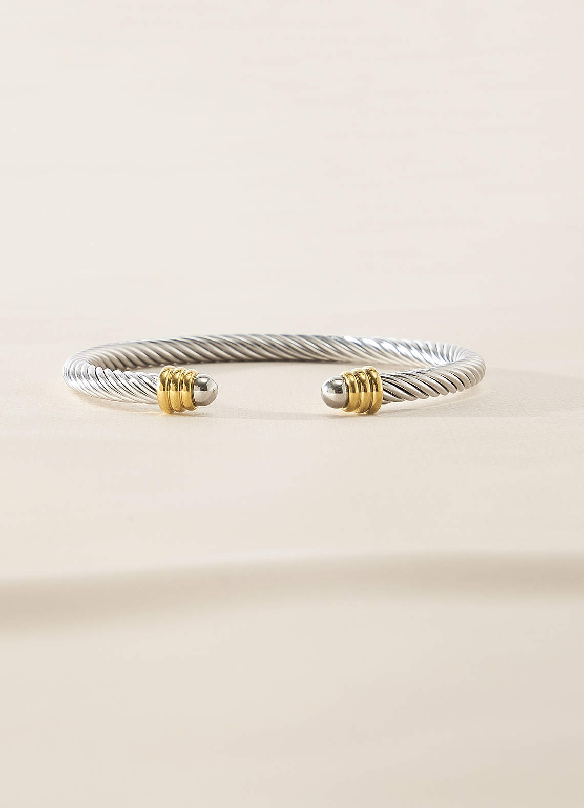 front Bracciale intrecciato in metallo misto