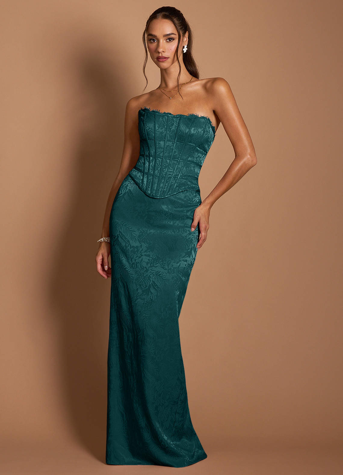 Jess Midnight Teal Two Piece Dress Ready to Ship | Azazie