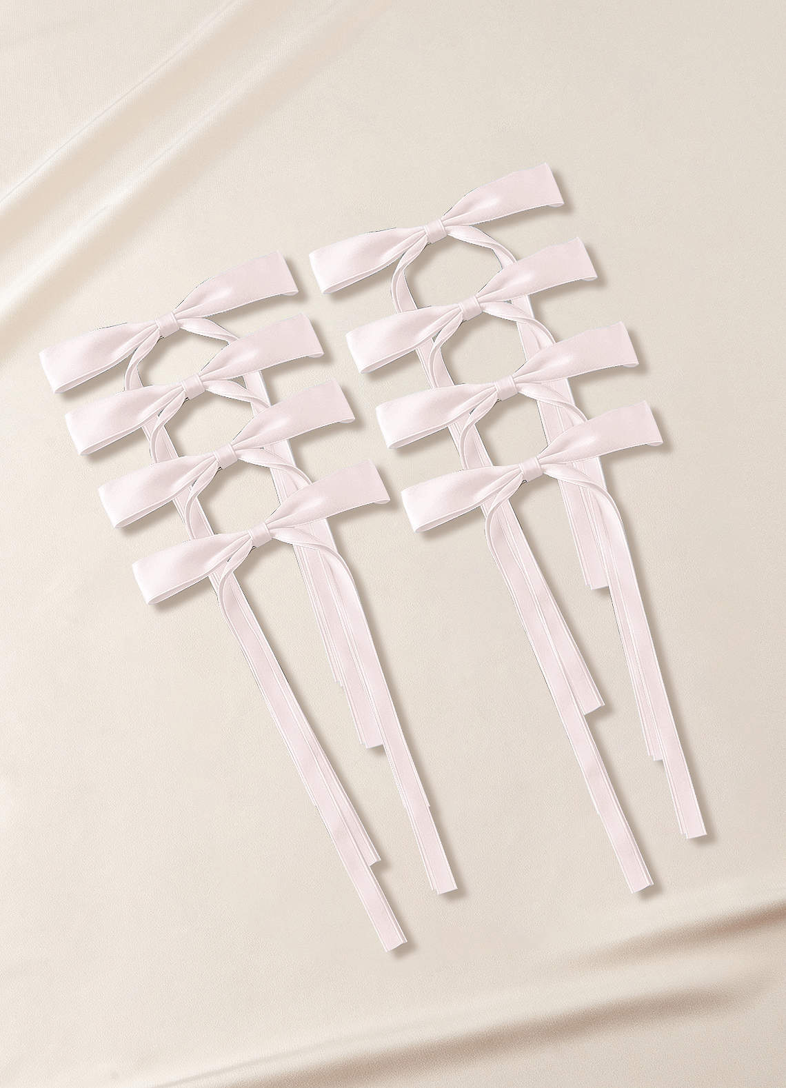 front Fermagli per capelli con fiocco in raso