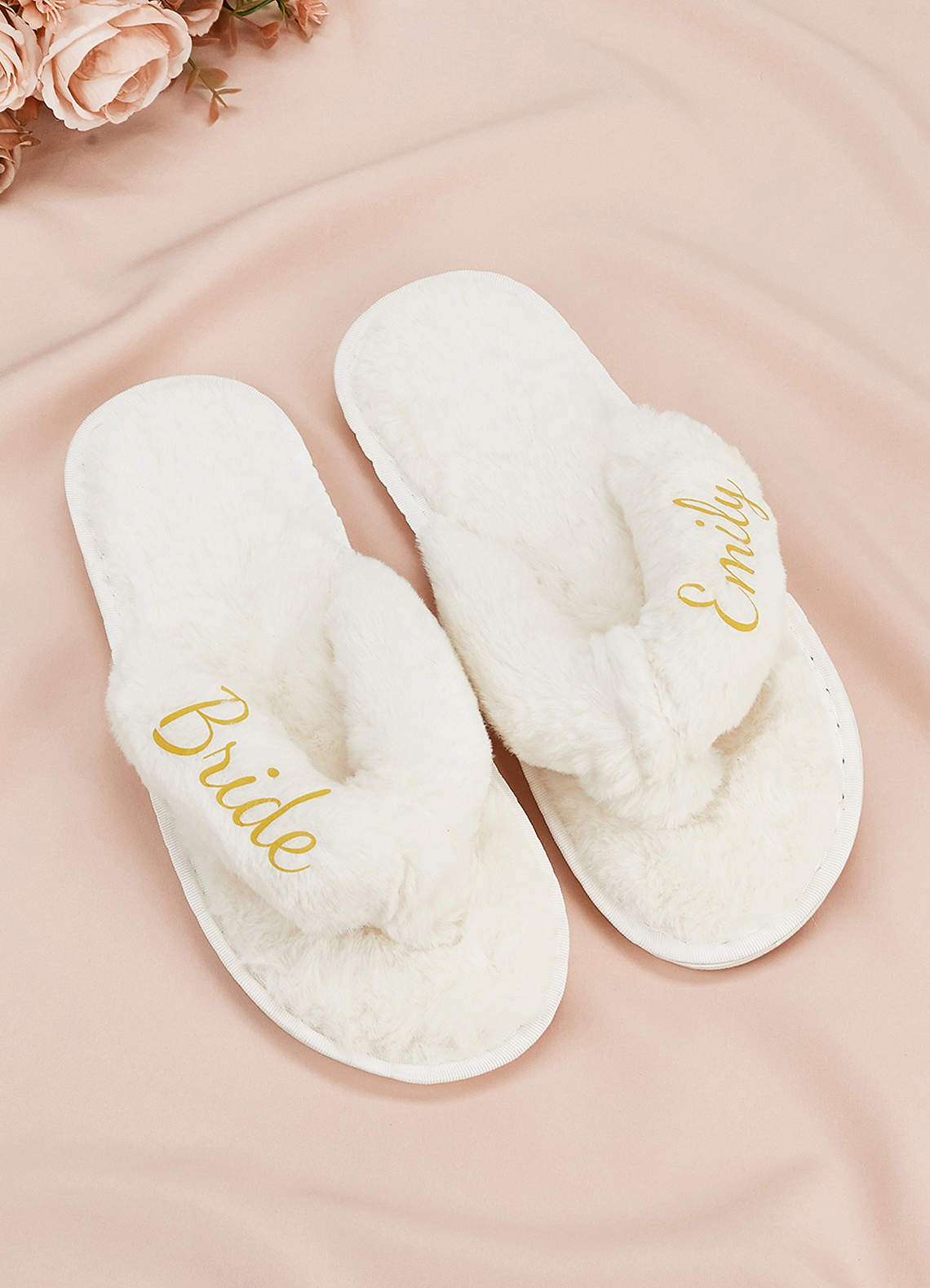 Personalized bridal slippers fashion