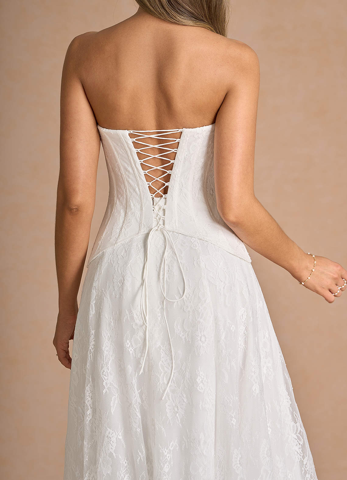 white cut out lace dress Merletto Cut Out Maxi Dress main image 1