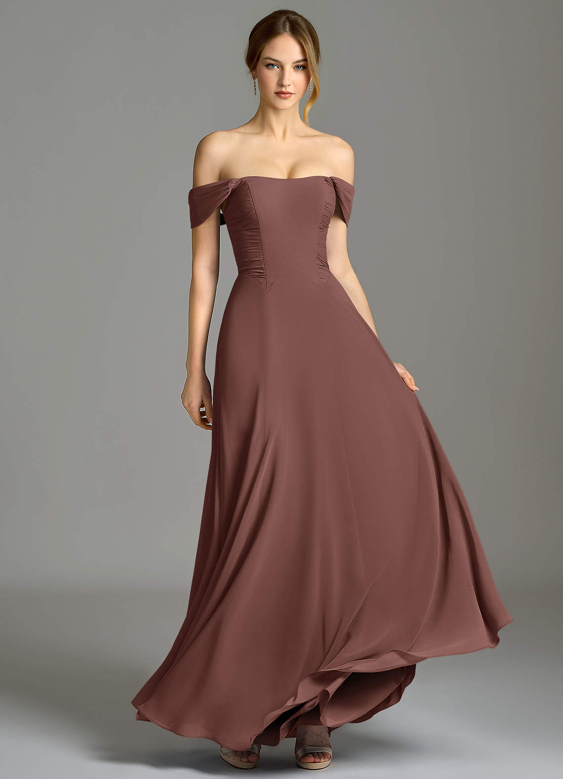 Azazie Oasis Espresso Chiffon Bridesmaid Dresses | Azazie Azazie Oasis Espresso Chiffon Bridesmaid Dresses | Azazie