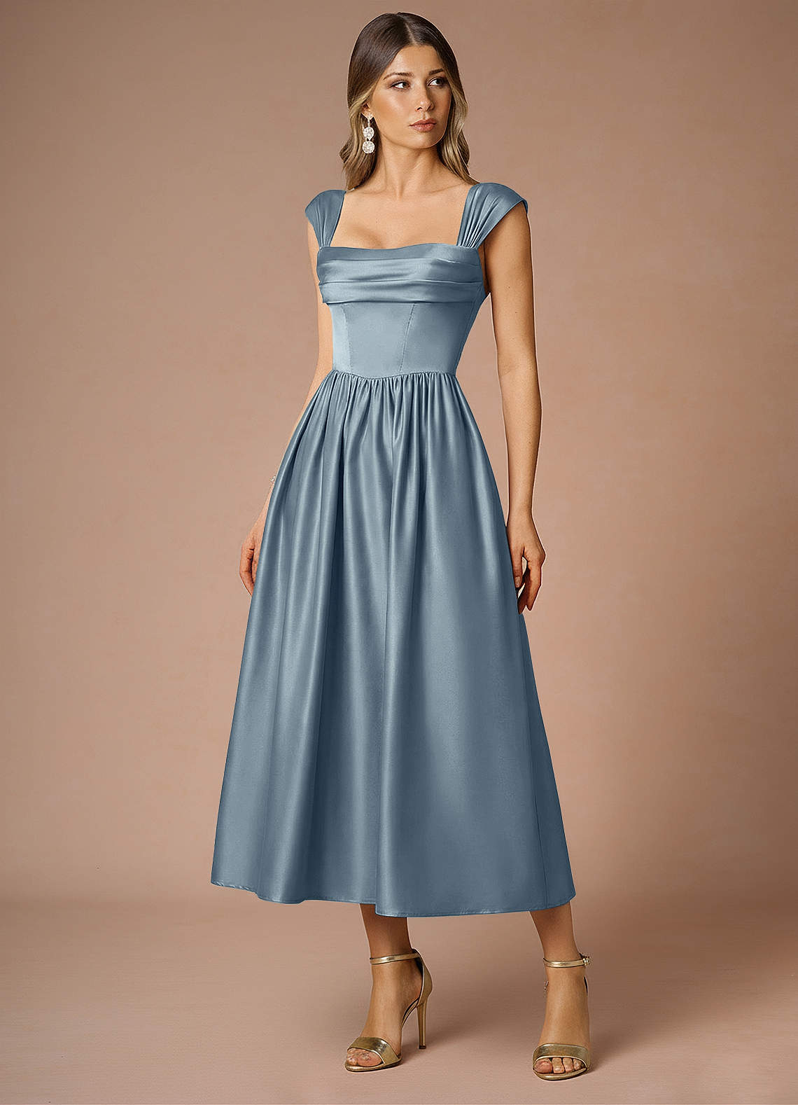 dana midi dress Dana Powder Blue Midi Dress