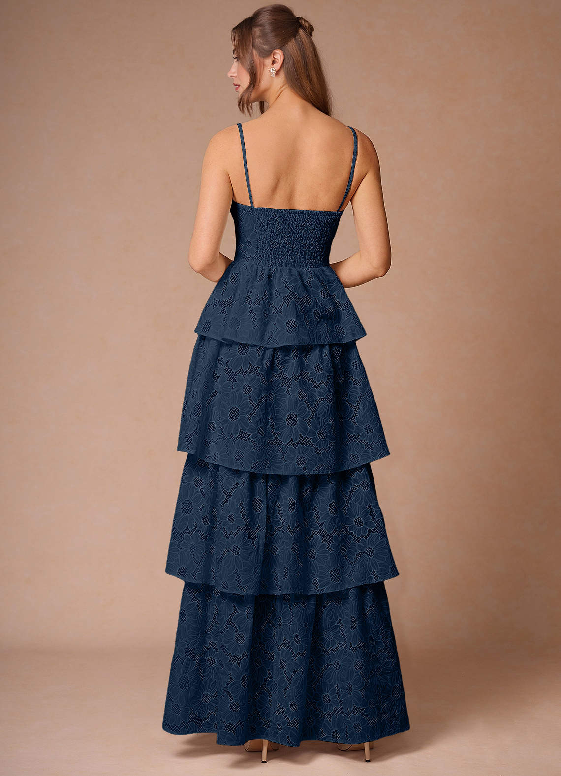 Galadriel Navy Lace Layered Dress Ready to Ship | Azazie