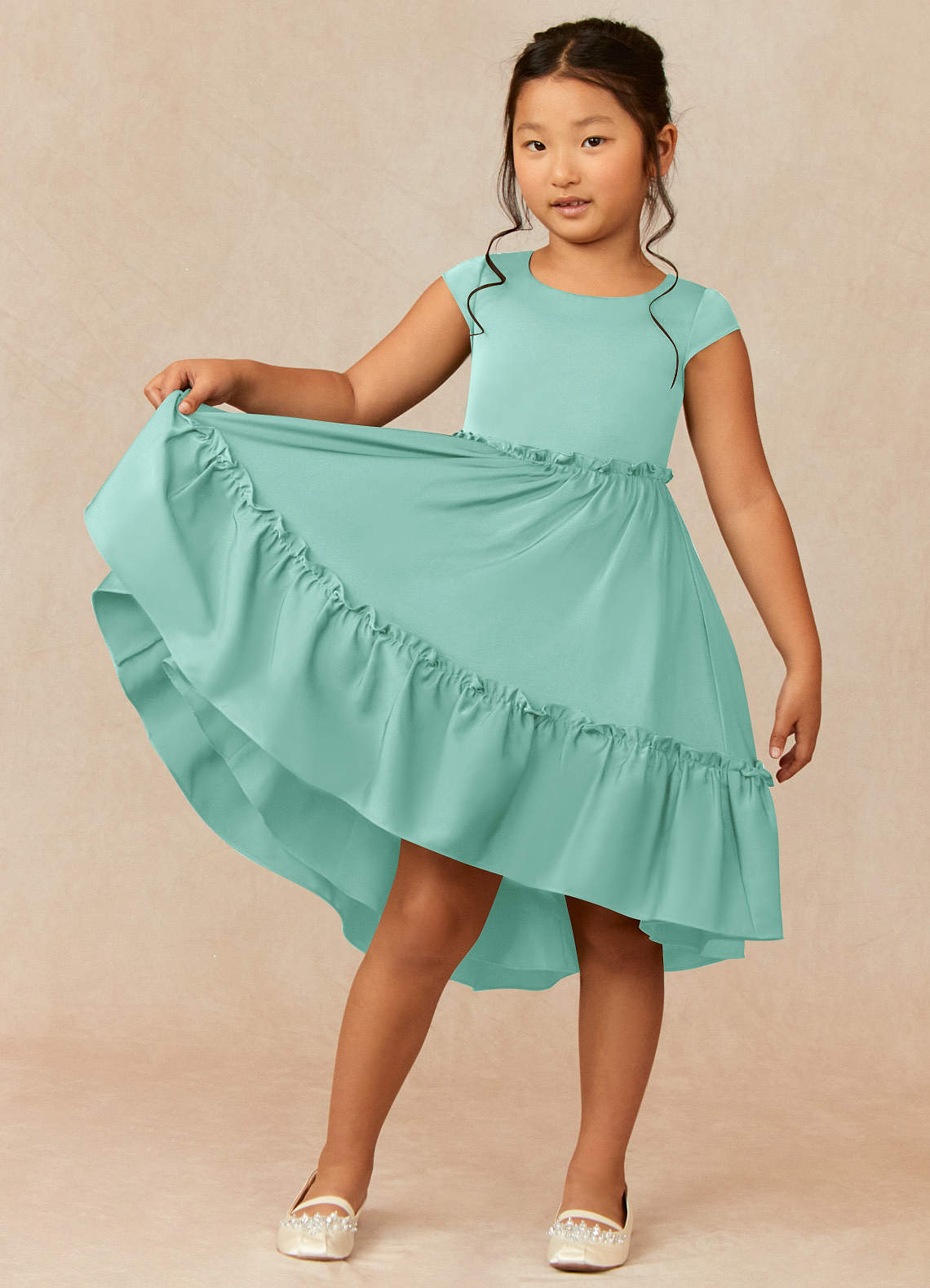 Malibu Blue Flower Girl Dress