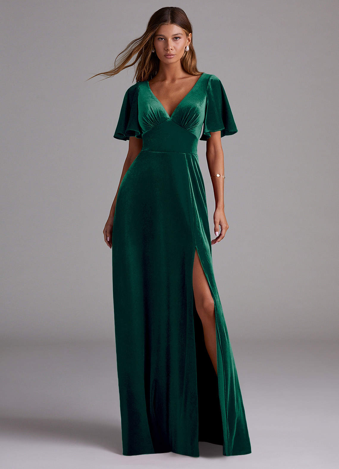 green emerald velvet dress Kimberly Jersey 3/4 Sleeve Maxi Dress, Green Floral  Jolie Moi Retail
