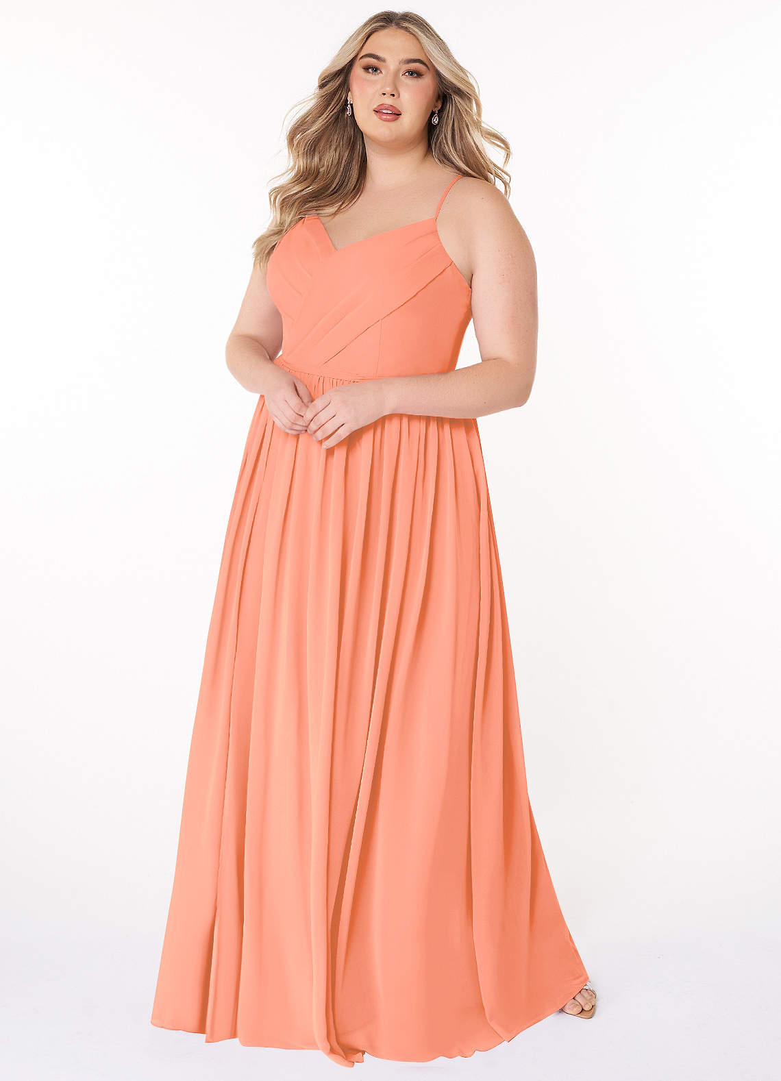 azazie cora bridesmaid dress Sunset Chiffon Dresses Available in Plus Size Sleeve Length:CAMI Womens Plus Size Black Waist Size:46