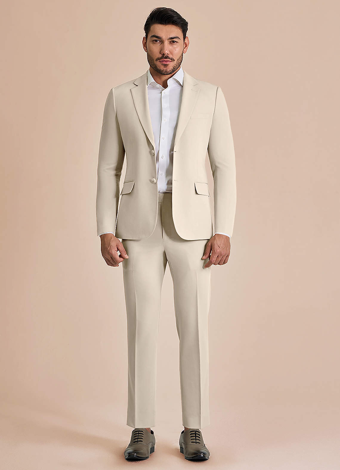 front William Tan Comfort Blend Suit