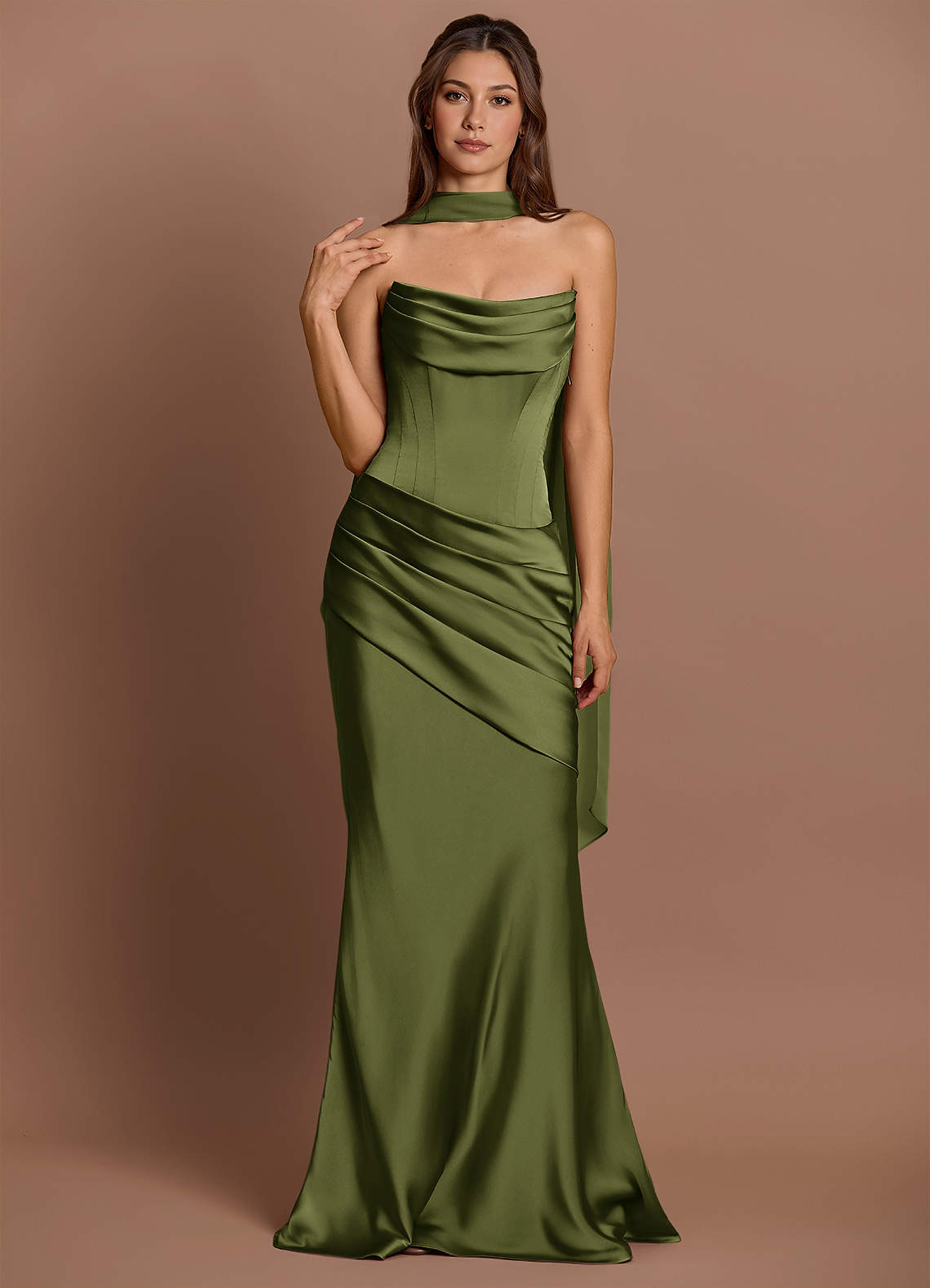 Robe Longue Olive Pelagia image1
