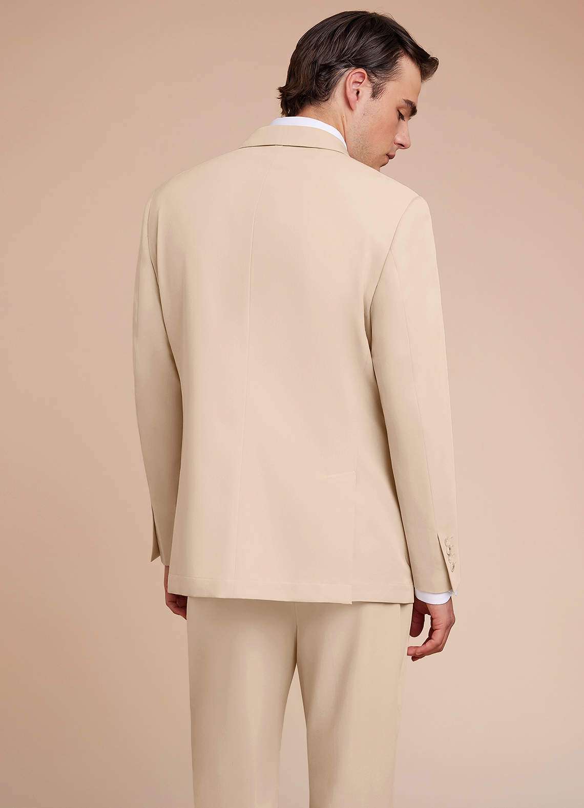 front Owen Tan Lightweight Tailored Suit Jacket