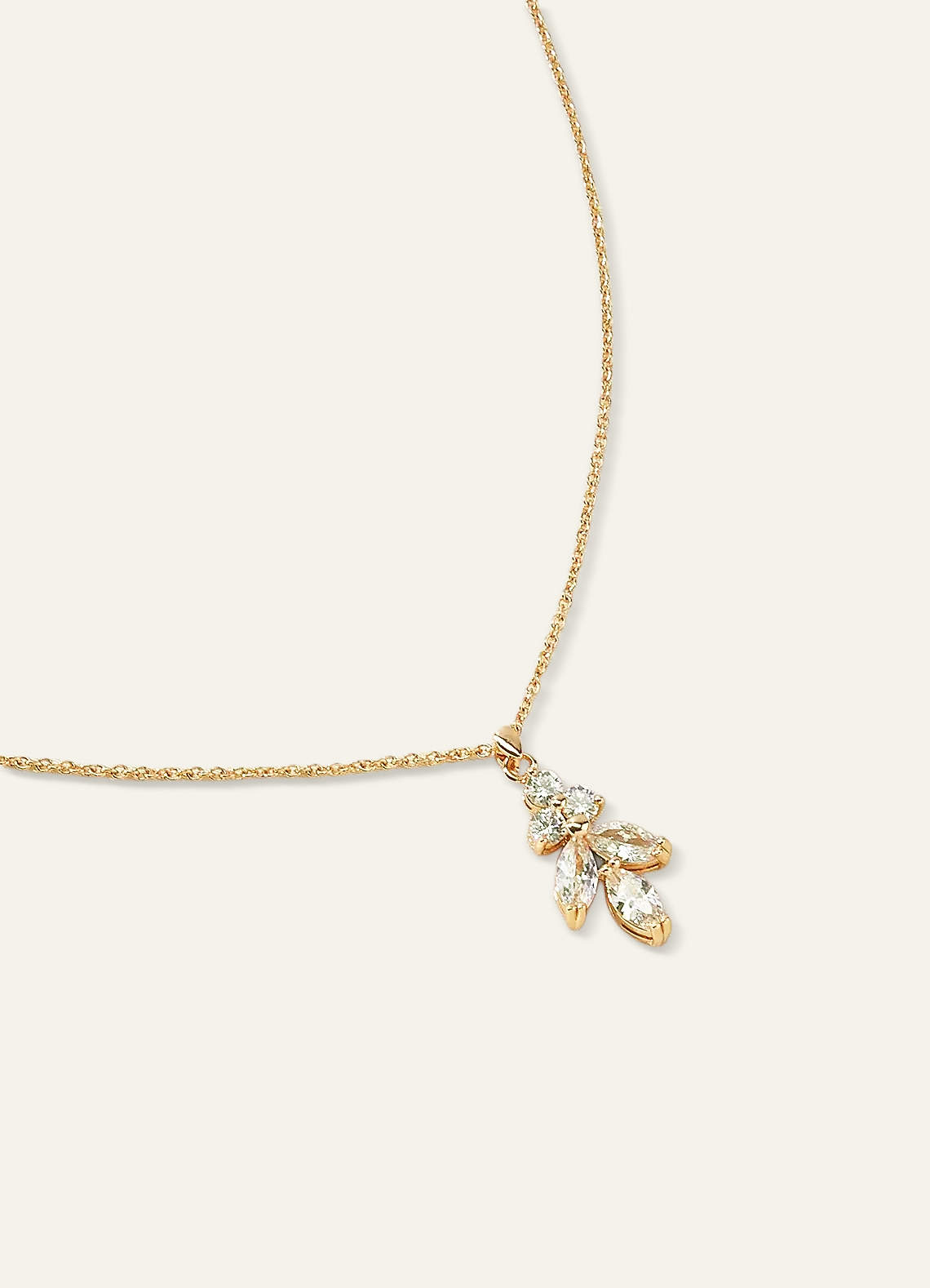 front Clover Drop Necklace