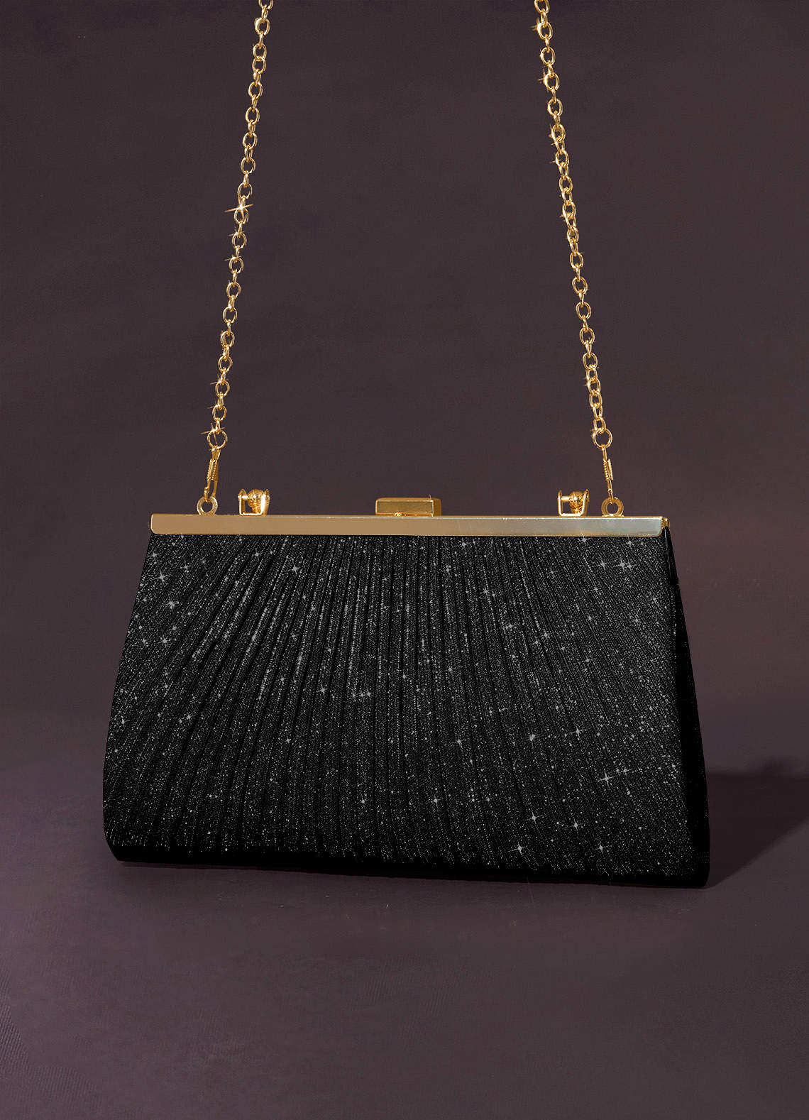 Black discount glitter clutch