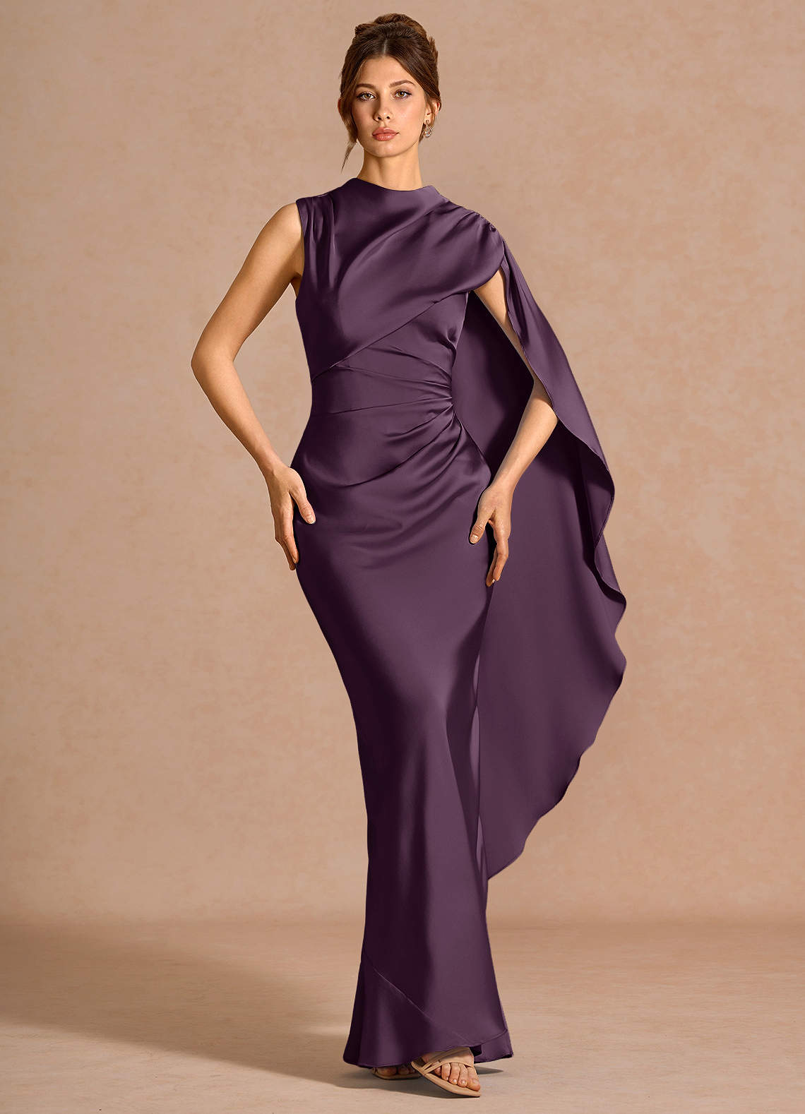 dark purple maxi dress GINA DEEP V BACKLESS XL Hand Wash Cold Dark Purple Maxi Dress -