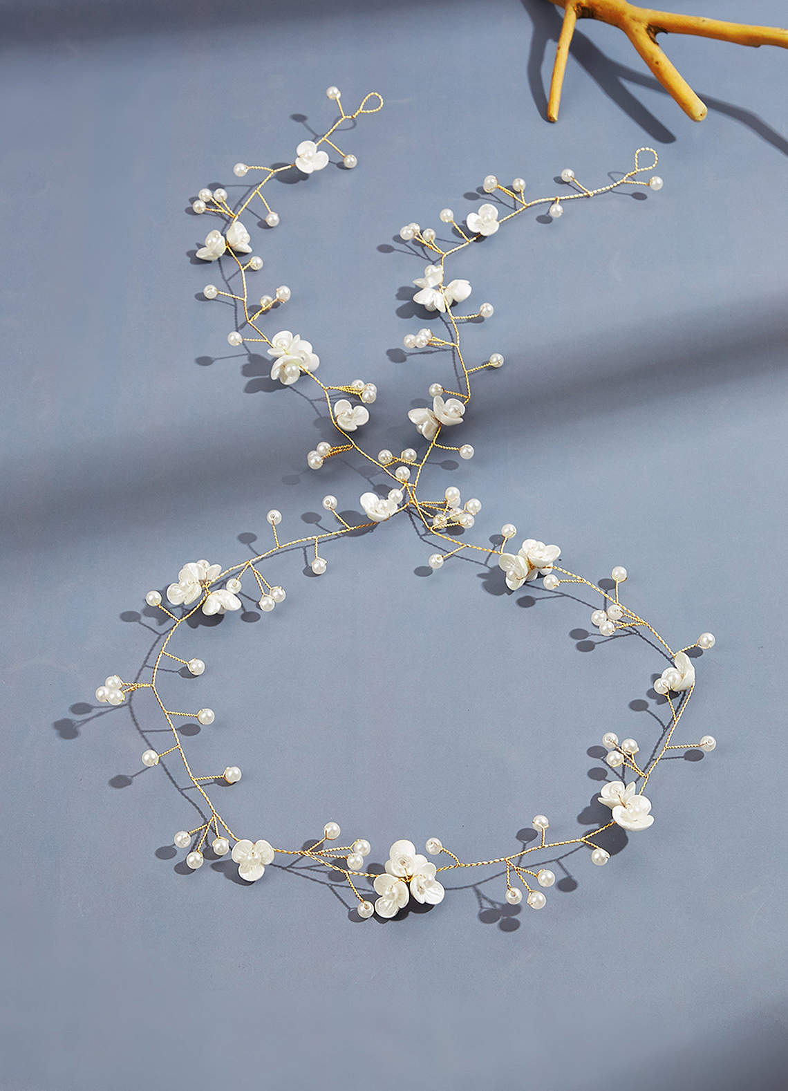 front White Floral Vine Headpiece