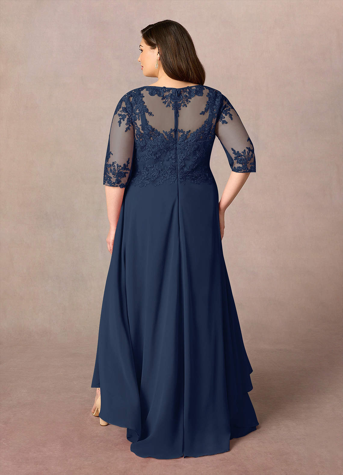 Robe dentelle bleu fashion marine