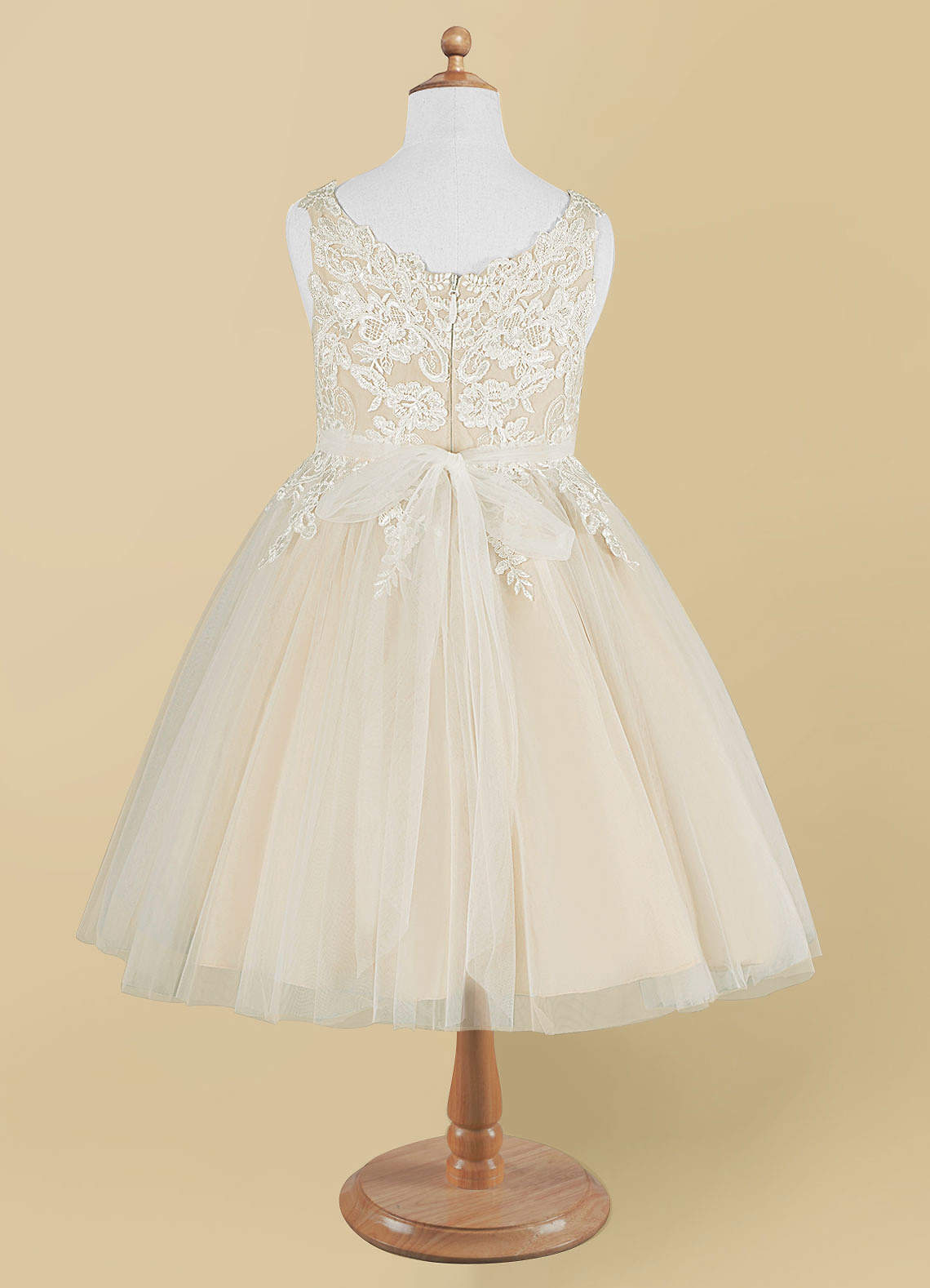 A-line Tulle Knee-length Dress (2003227679)
