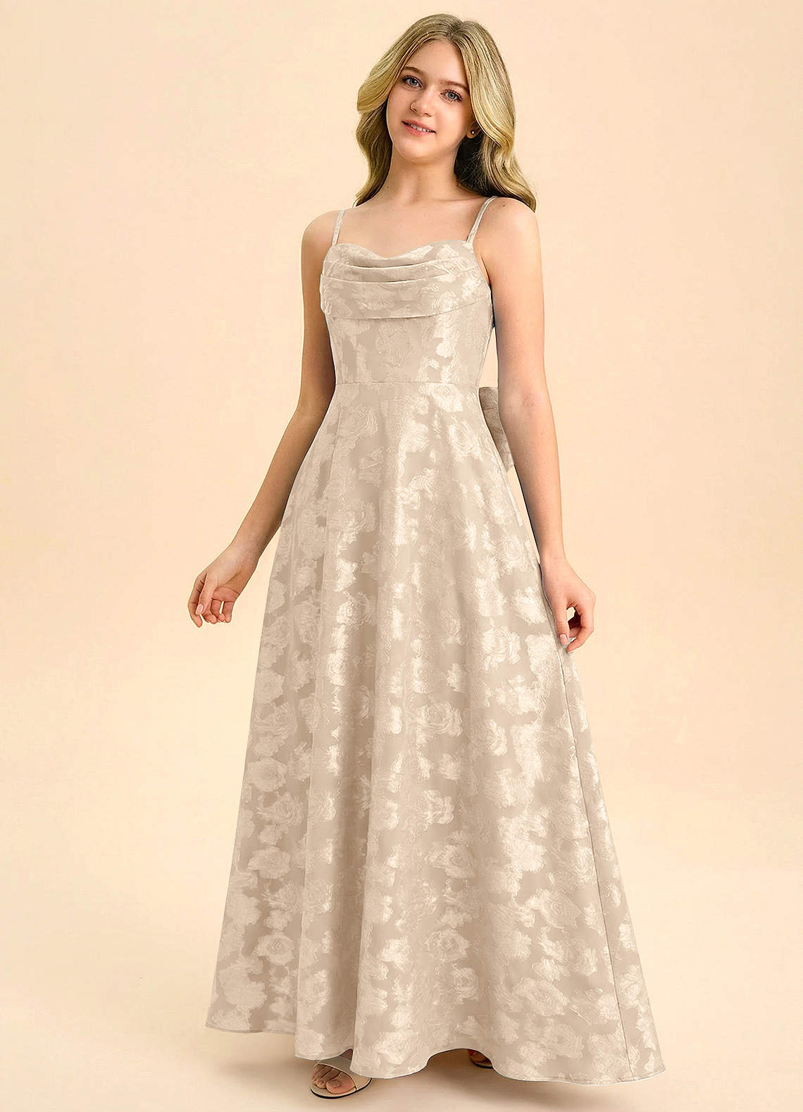 front Azazie Bear Junior Formal Dress