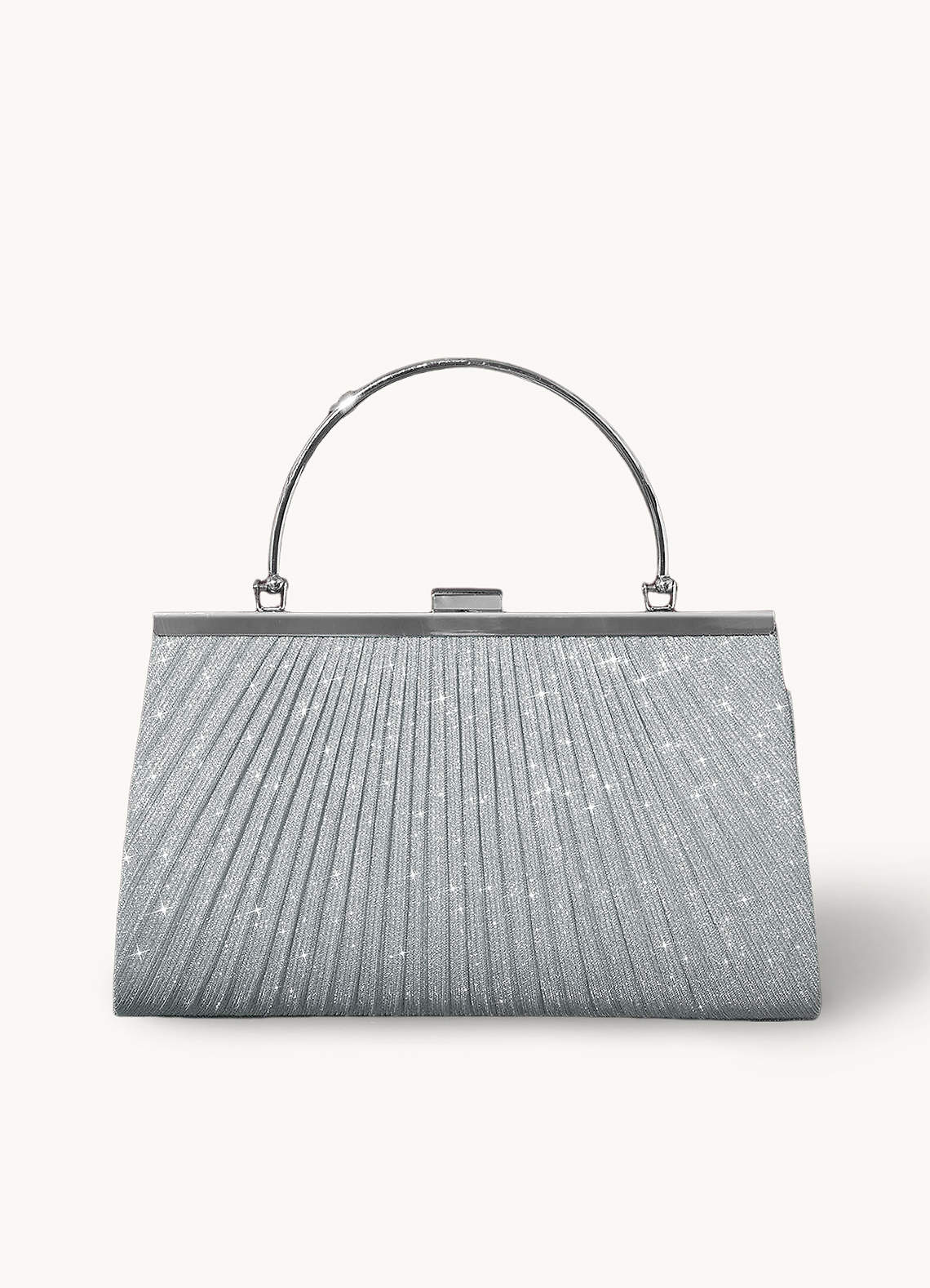 front Glitter Pleated Handbag