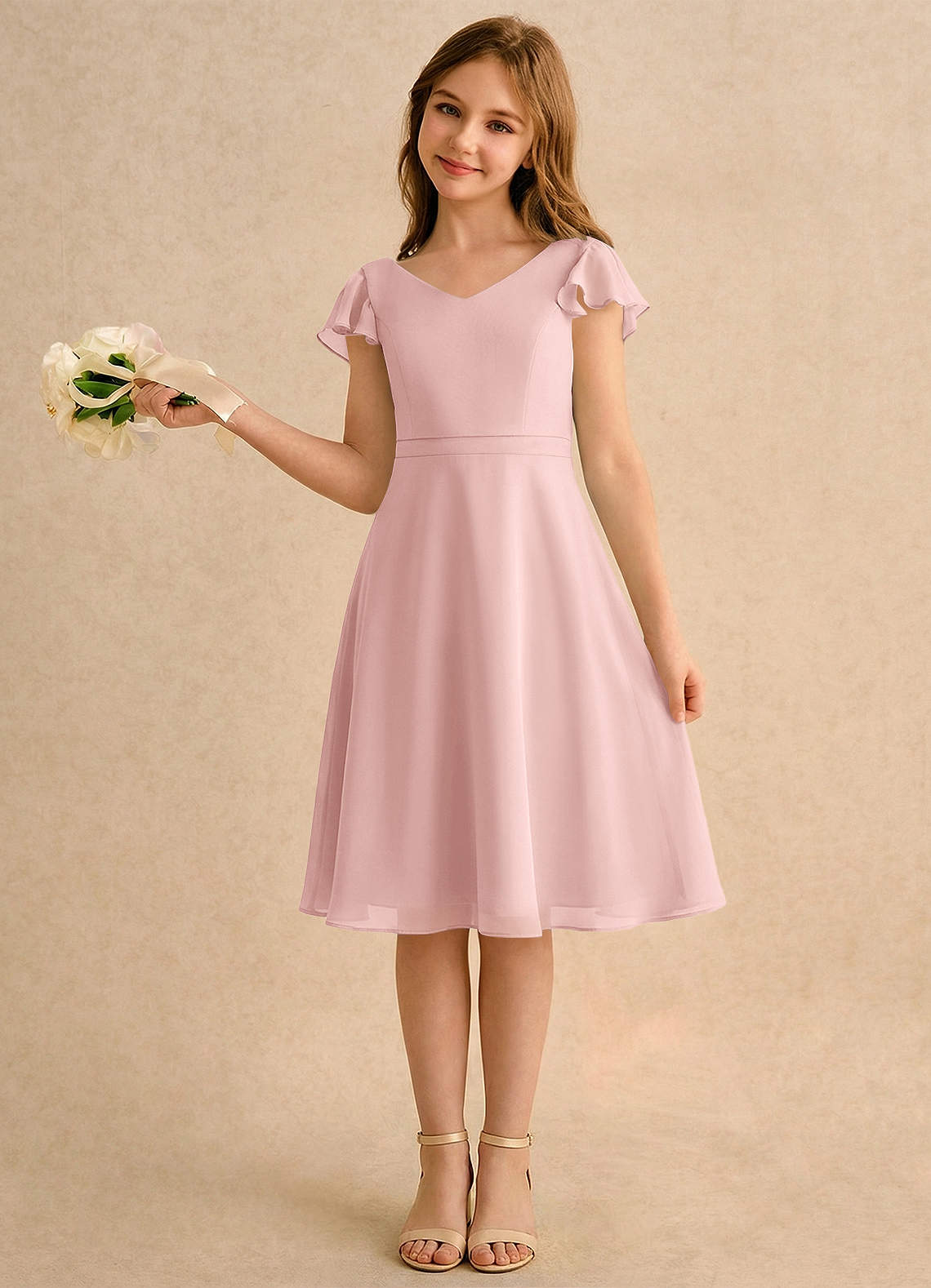 formal girls pink dress Blush Pink lace tulle formal Fancy dress for special occasion bridesmaid party wedding pageant birthday first communion photoshoot